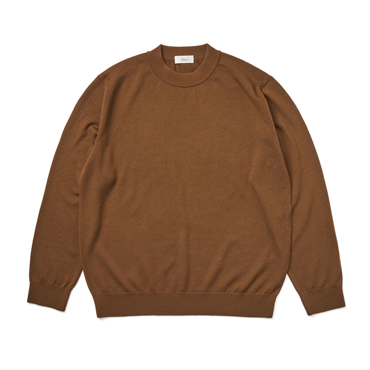 베르노(VERNO) [Casual] Cashtouch crew-neck knit Brown_relax-fit