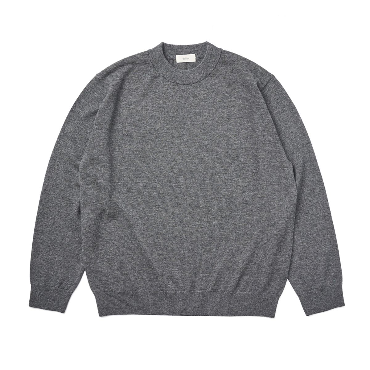 베르노(VERNO) [Casual] Cashtouch crew-neck knit Gray_relax-fit