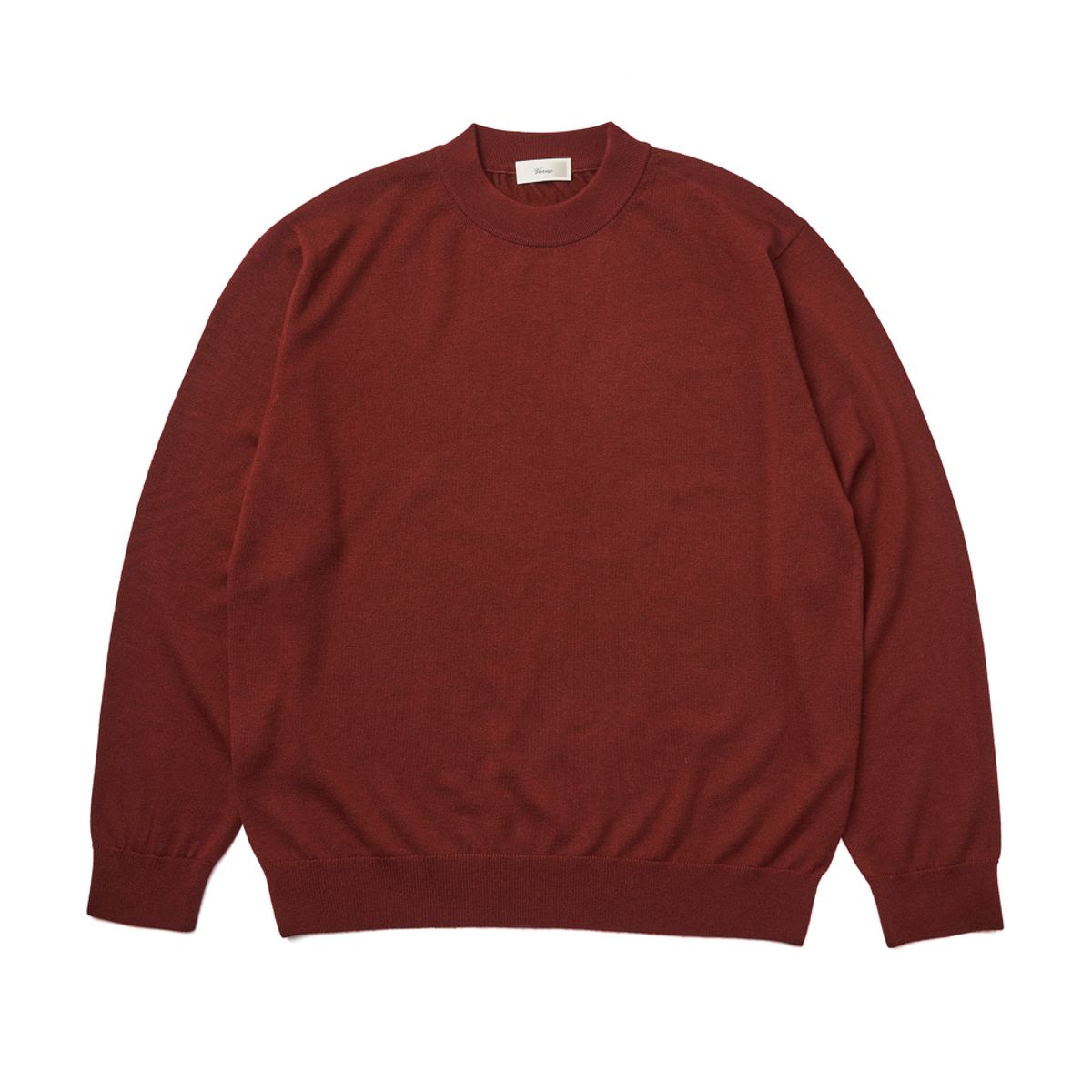 베르노(VERNO) [Casual] Cashtouch crew-neck knit Maroon_relax-fit