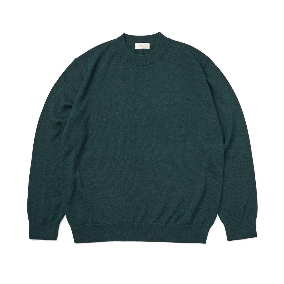 베르노(VERNO) [Casual] Cashtouch crew-neck knit Green_relax-fit