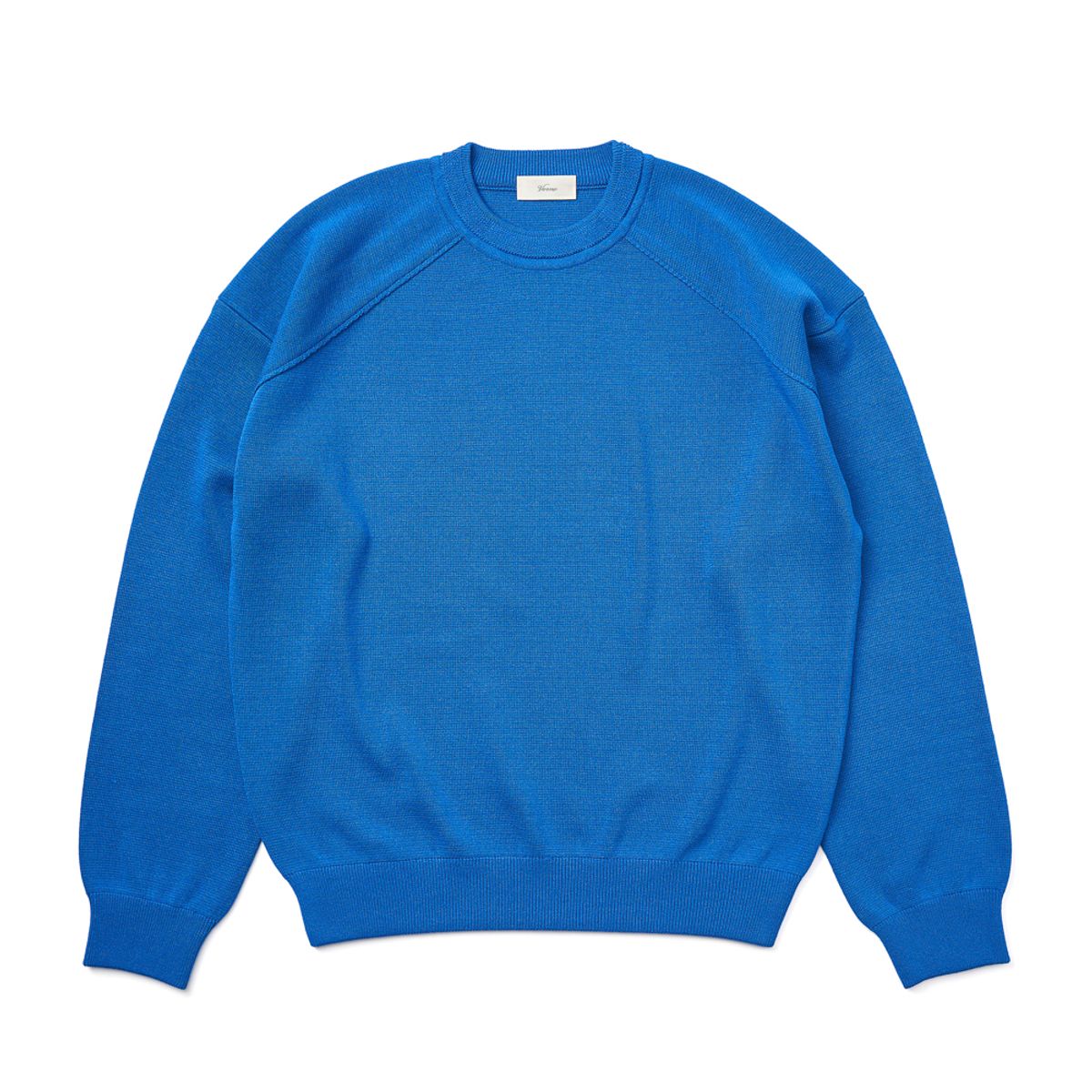 베르노(VERNO) [Casual] Raglan crew-neck knit blue