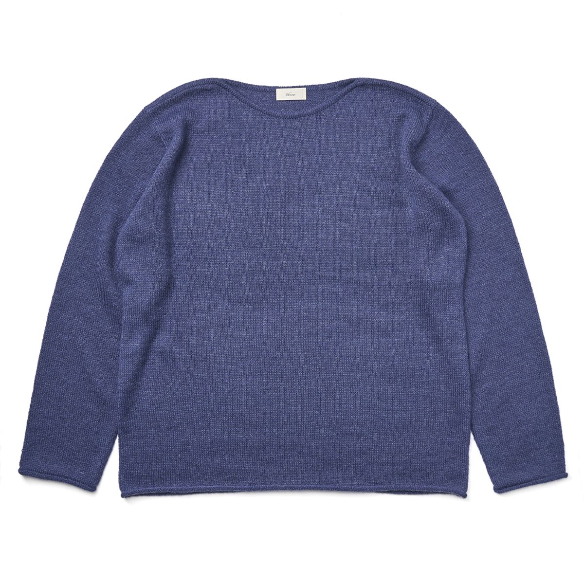 베르노(VERNO) [Casual] Alpaca piping crew-neck knit Blue