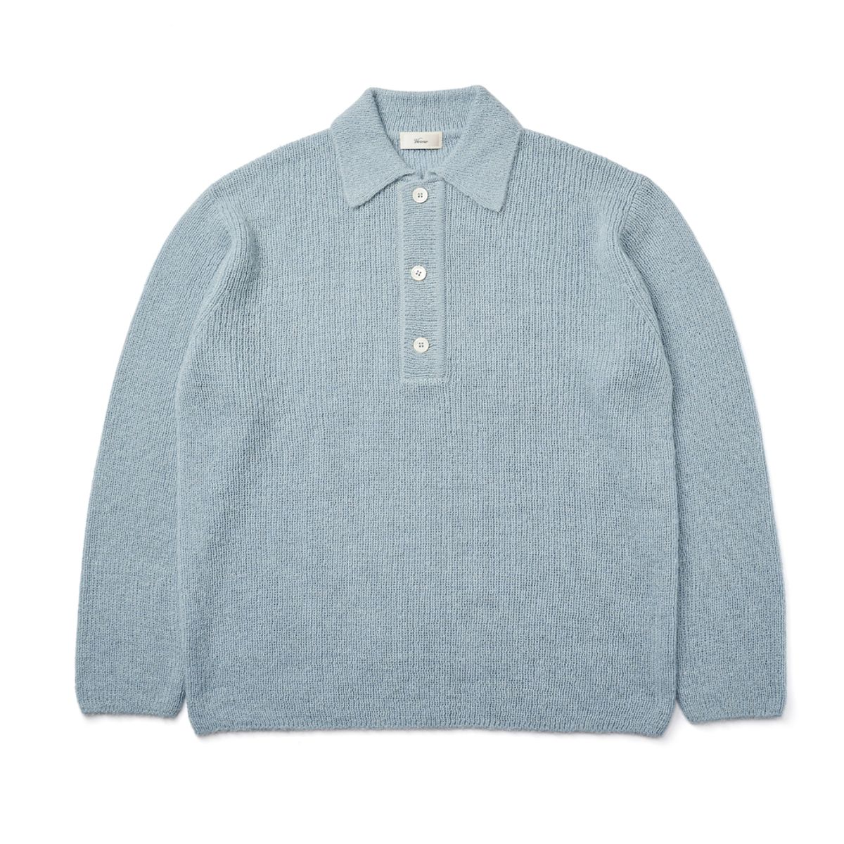 베르노(VERNO) [Casual] Alpaca collar knit Sky blue