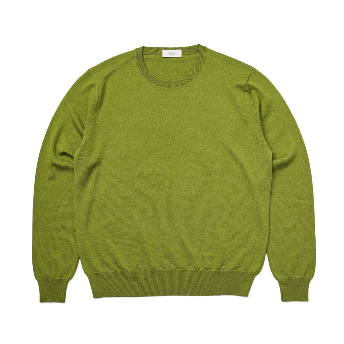 베르노(VERNO) Cashtouch crew-neck knit Green_Regular-fit