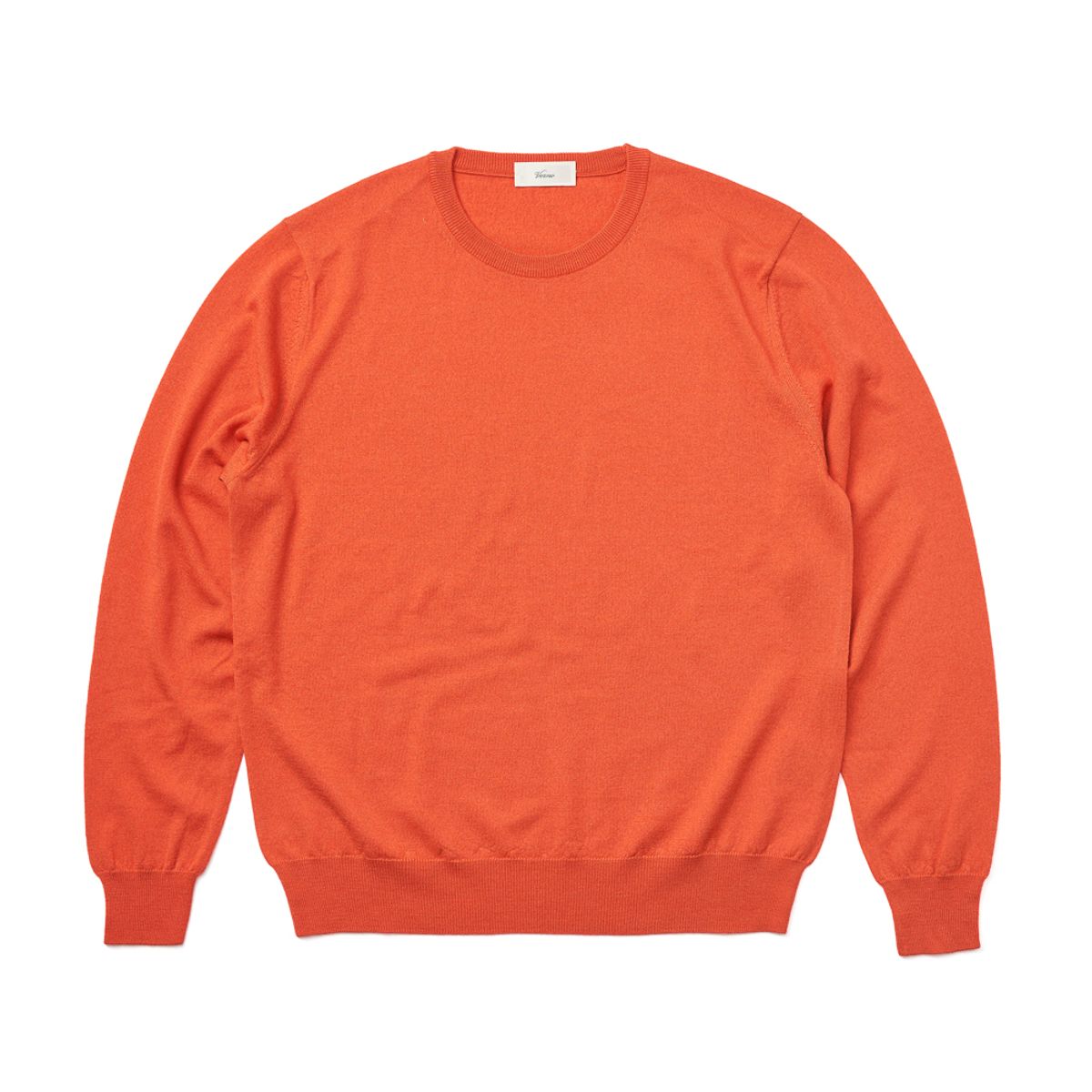 베르노(VERNO) Cashtouch crew-neck knit Orange_Regular-fit