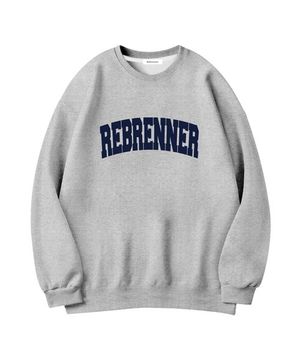 스테디 시그니처 스웨츠 셔츠 그레이네이비