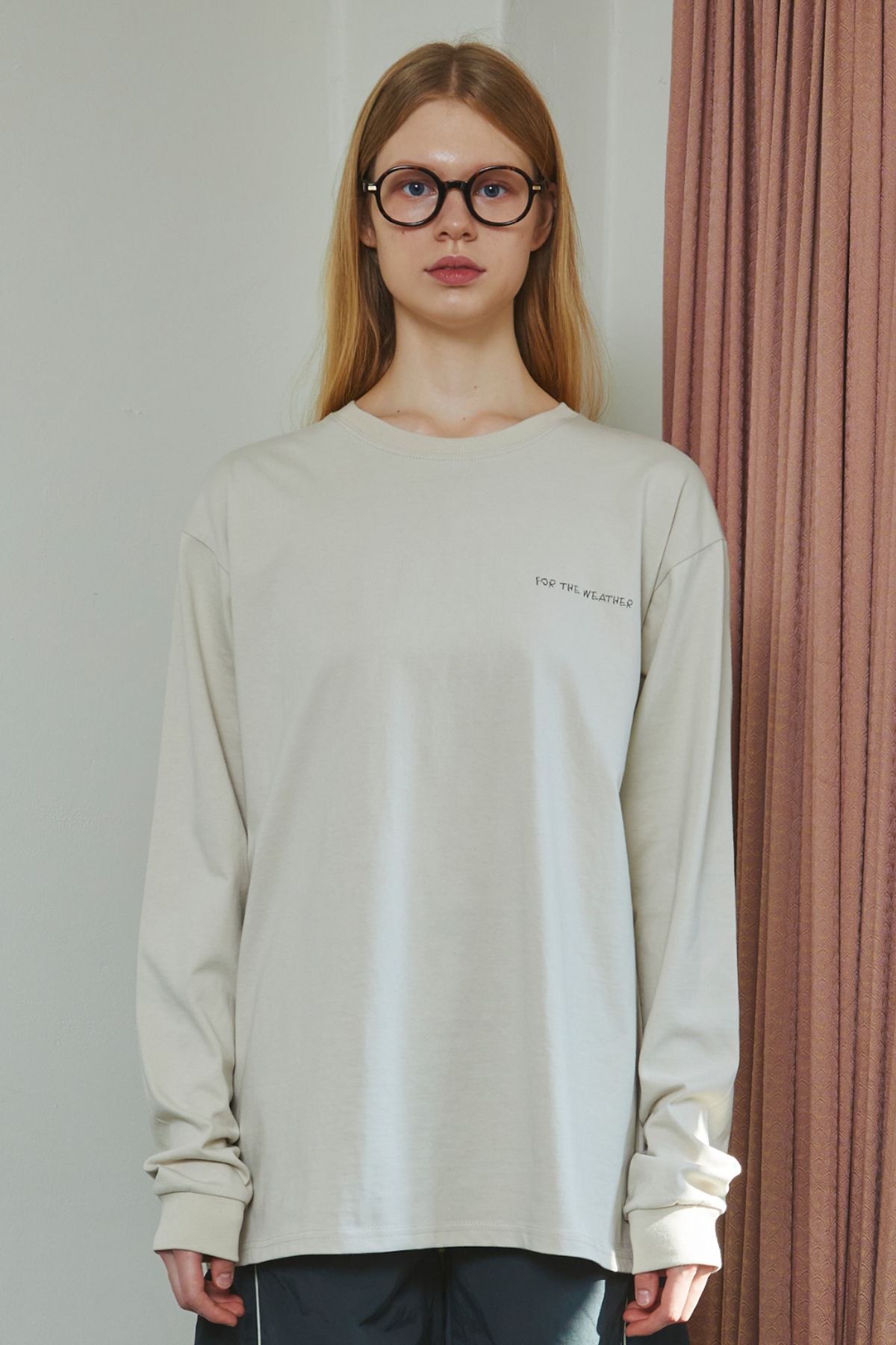 포더웨더(FOR THE WEATHER) Rabbit graphic T-shirt (Light beige)