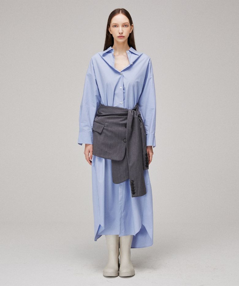Blazer crop layered cover-up