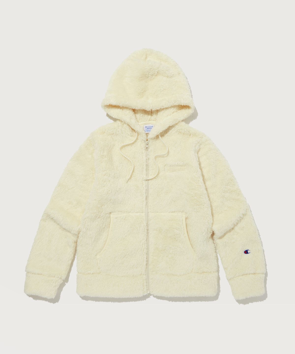 챔피온(CHAMPION) 여성 셰르파 풀집업 후리스 자켓 Off White