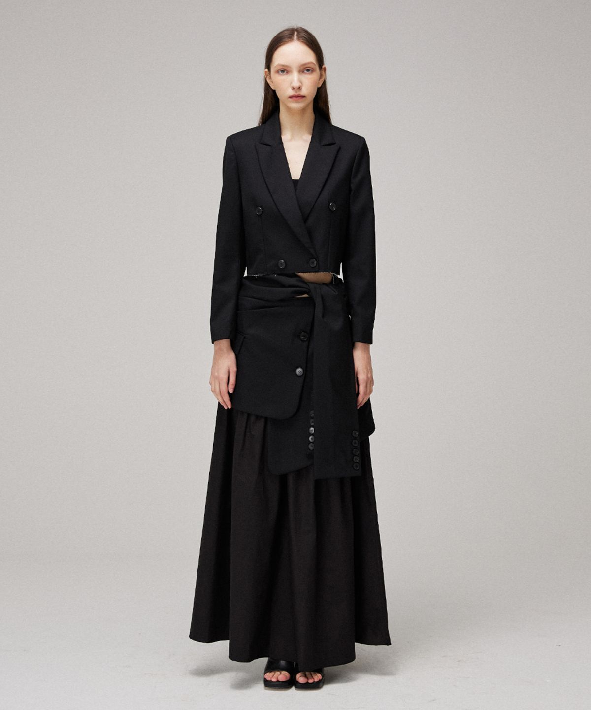 므아므(MMAM) Blazer crop layered skirt