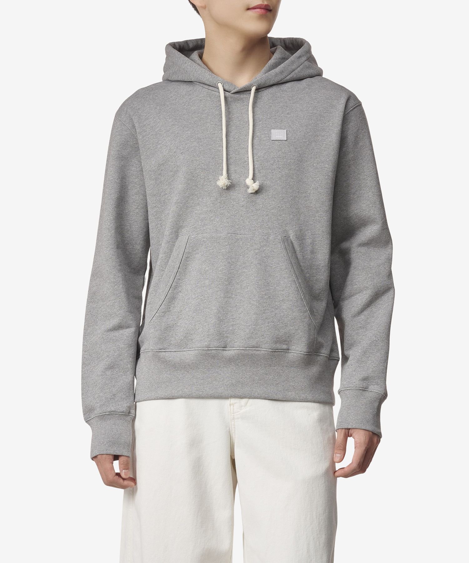 MUSINSA公式 | ACNE STUDIOS 男性フェイスロゴパッチフード - グレー