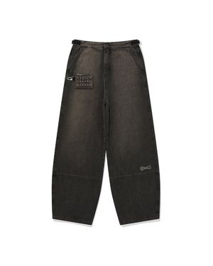 Wallet denim pants / Vintage black