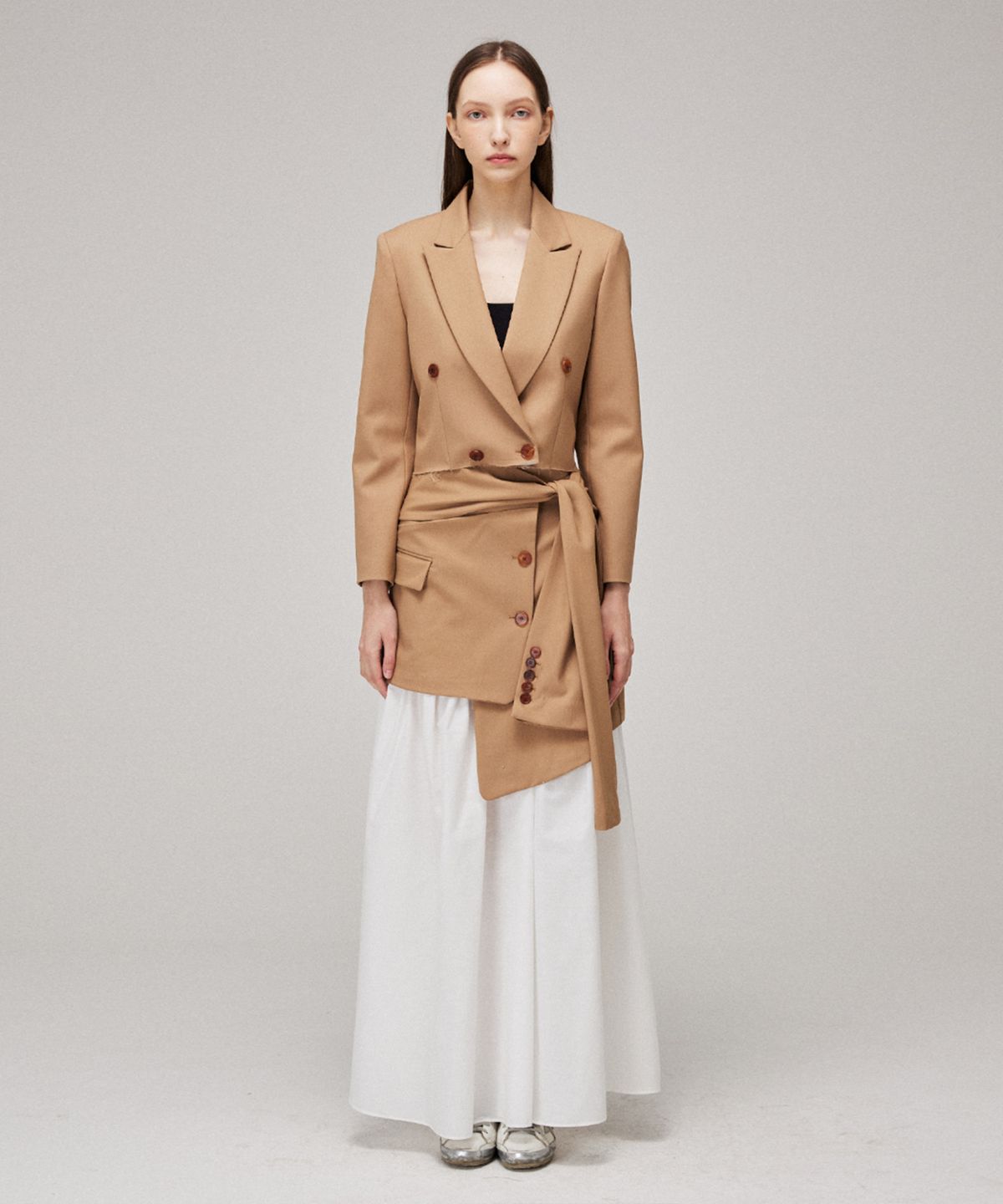 므아므(MMAM) Blazer crop layered skirt