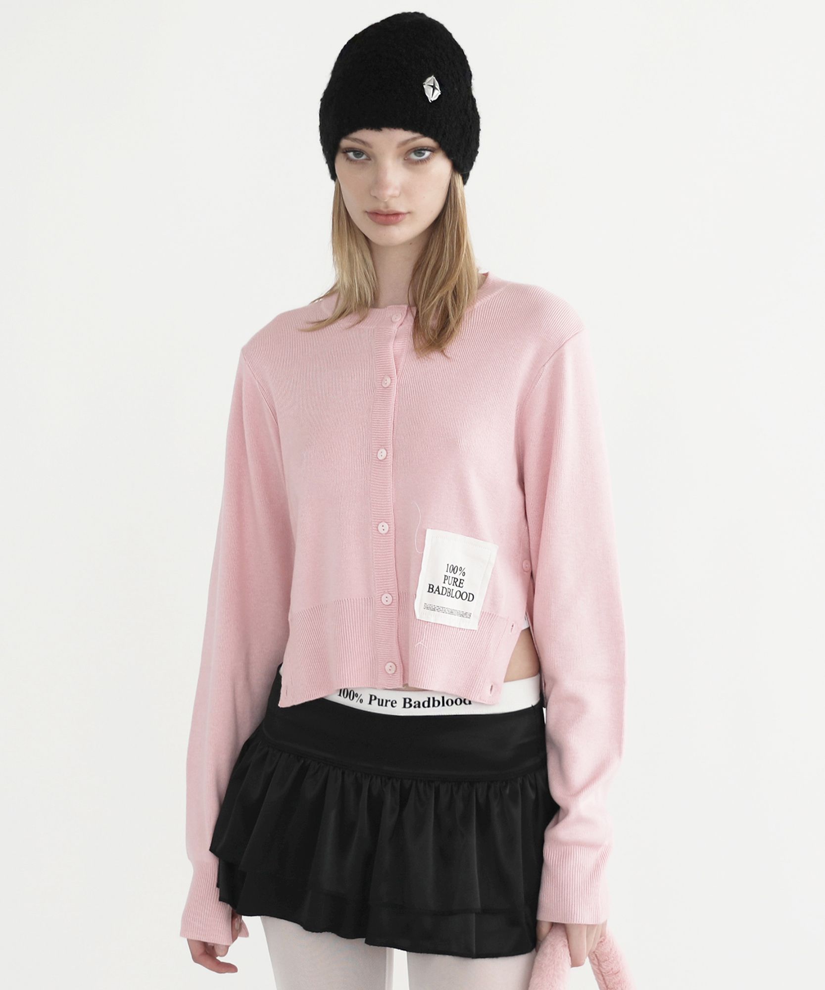 【にゃかめ】badblood ♥ Cardigan MUSINSA | BADBLOOD Pure Crew Neck Cardigan – Pink