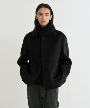 [리뉴얼]Fine wool short coat (black)