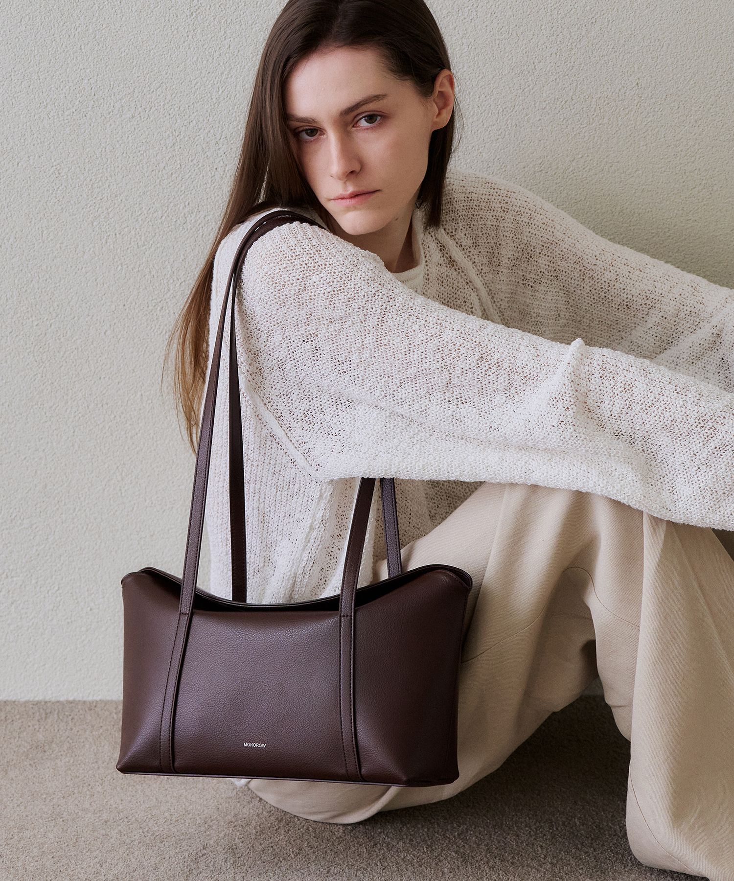 トートバッグ ^MONOROW^ Sarah bag burgundy brown SARA BAG BURGUNDY BROWN MUSINSA | MONOROW Sarah bag burgundy brown