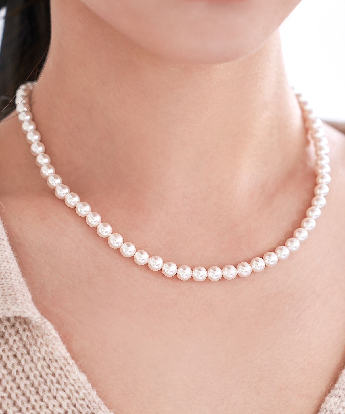 포스트루드(POSTLUDE) [SILVER] 6 PEARL CLASSIC NECKLACE