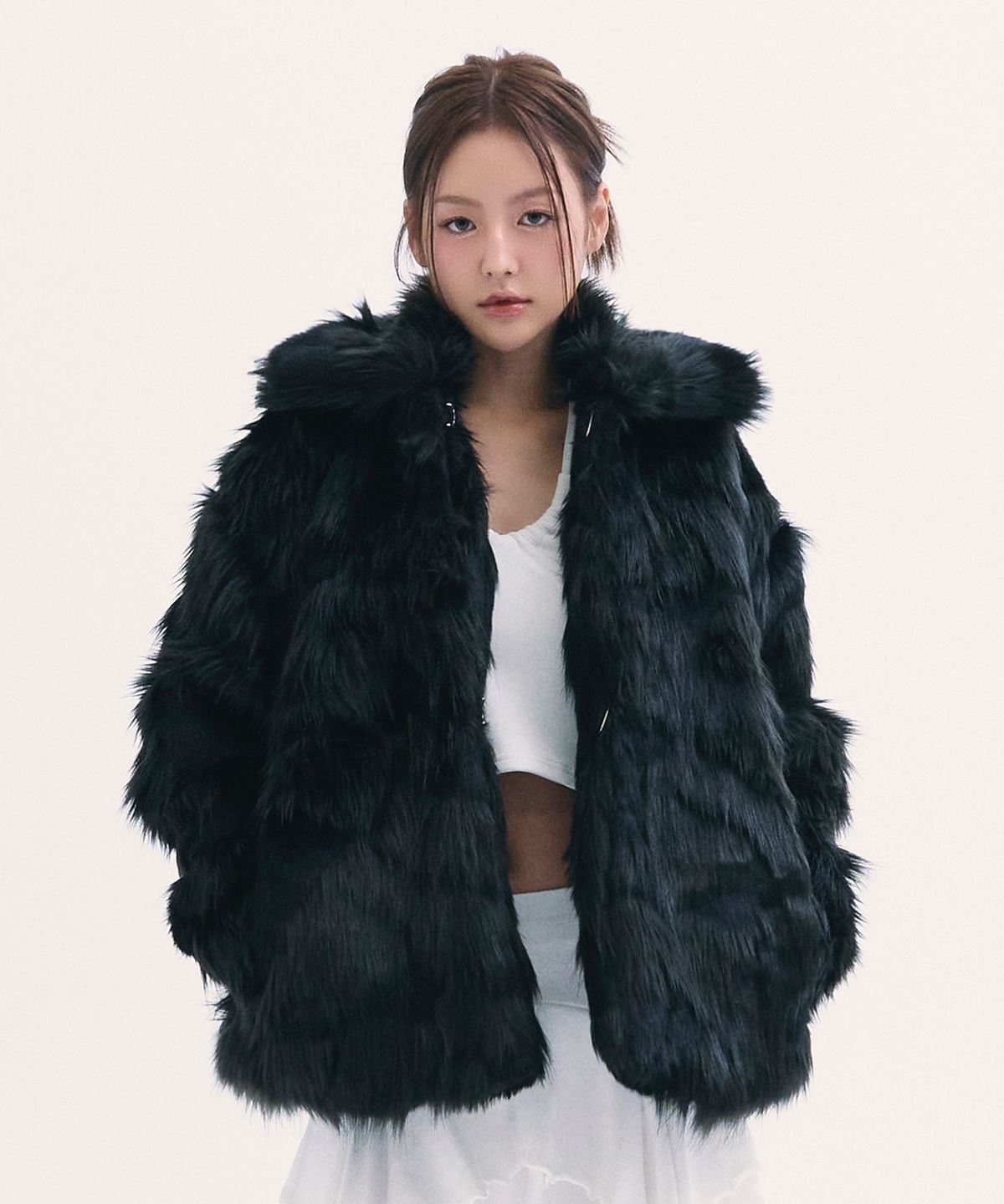 비에이블투(B ABLE TWO) Popo fur jacket BLACK