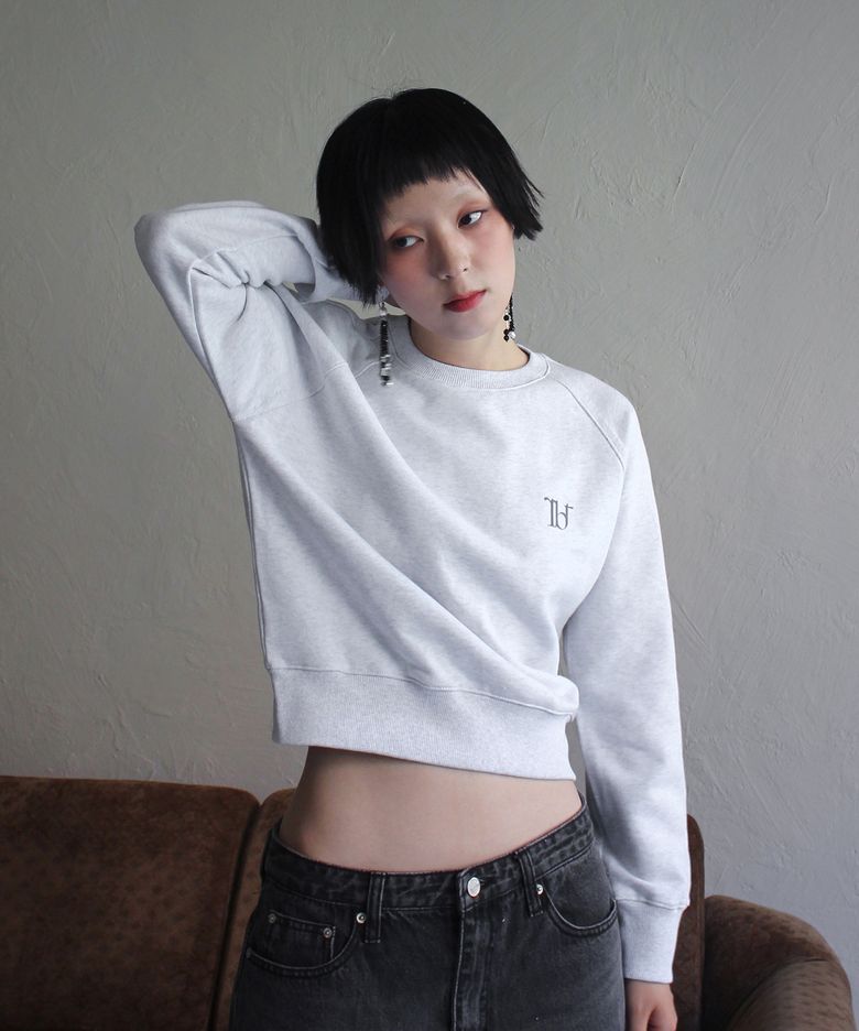 심볼 로고 스웻셔츠_아이스멜란지
