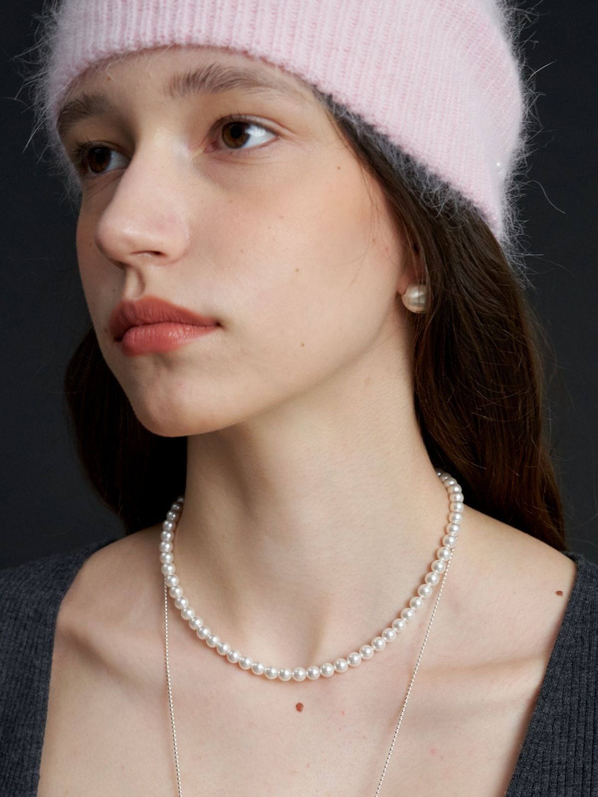 러브미몬스터(LOVE ME MONSTER) Essential Pearl Necklace 6mm (L233MNK020)