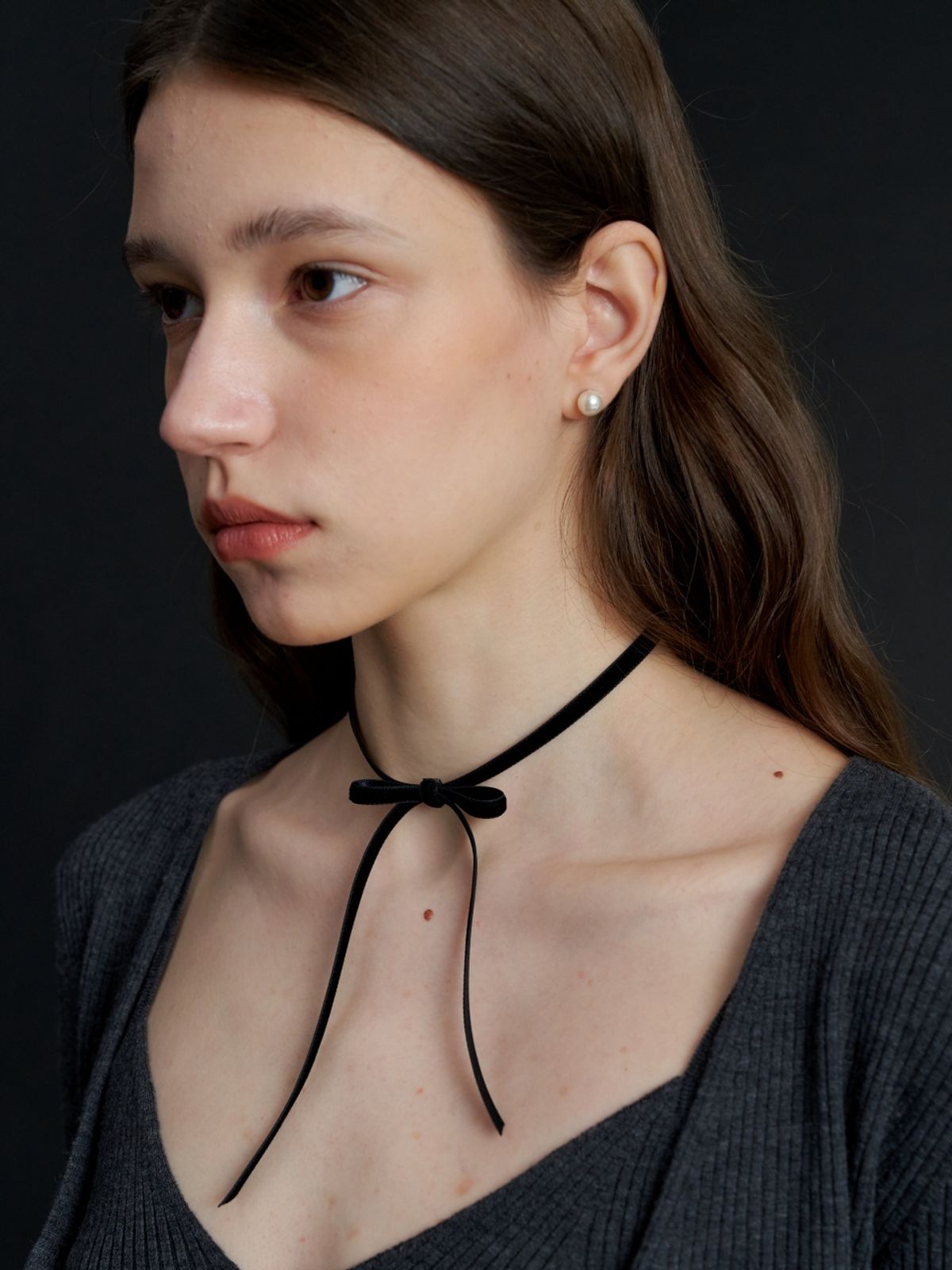 러브미몬스터(LOVE ME MONSTER) Ribbon Velvet Choker (L233MNK090)