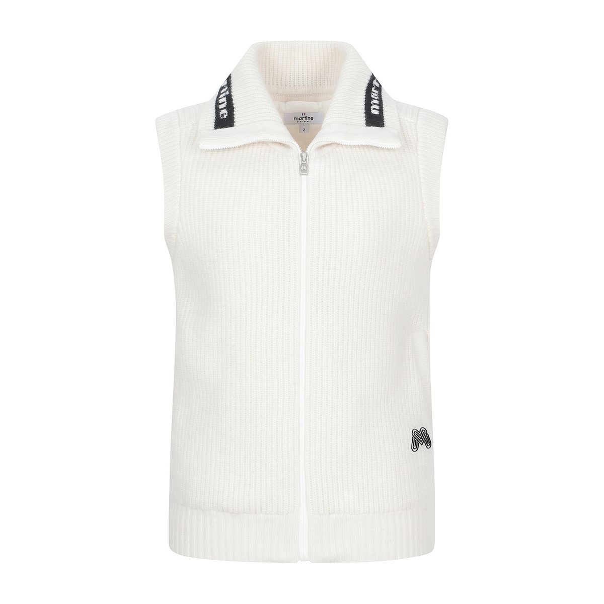 마틴골프(MARTINE GOLF) Zip-up Knit Vest_O/White