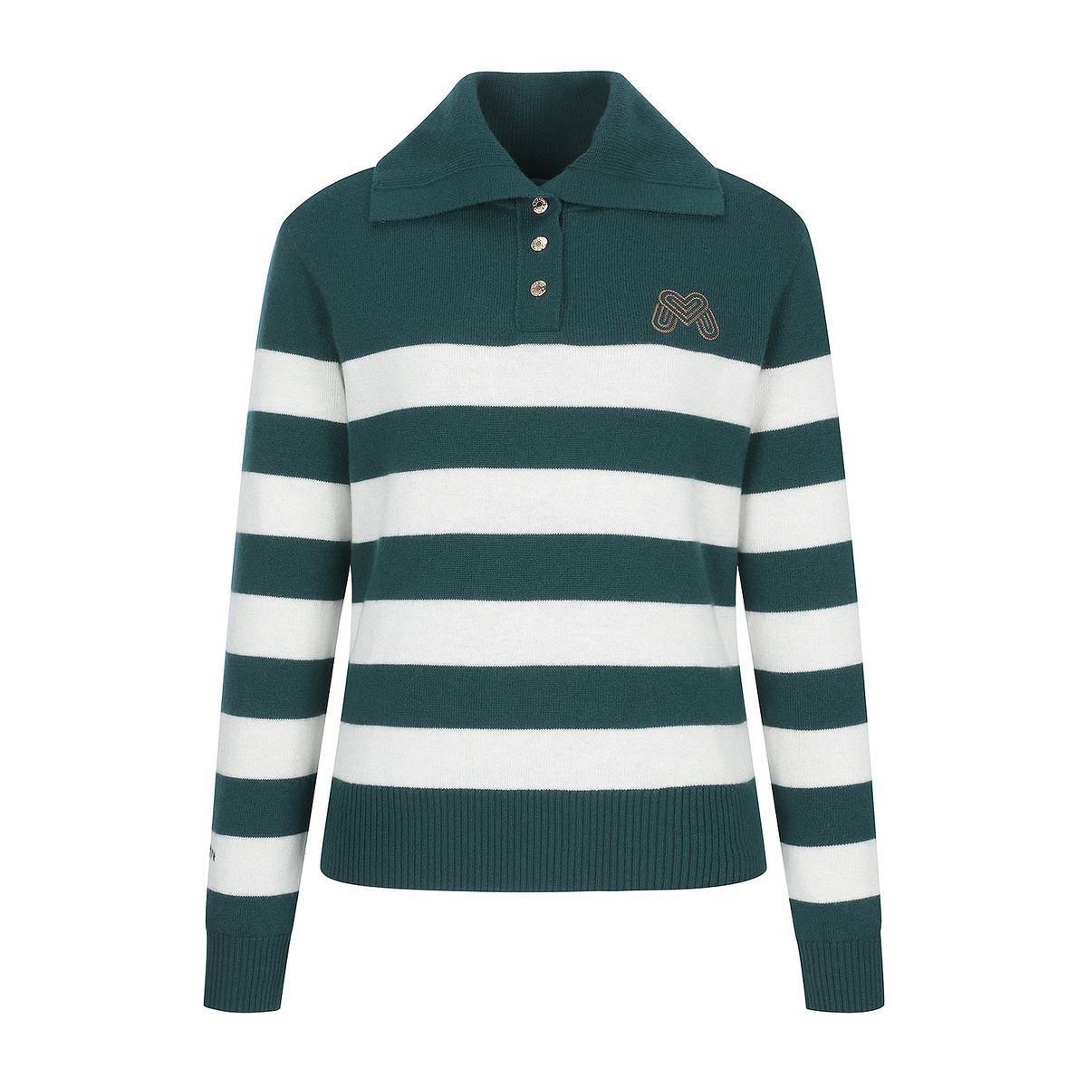 마틴골프(MARTINE GOLF) Sailor Collar Stripe Sweater_Green