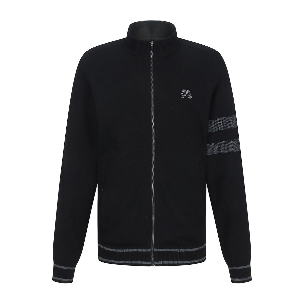 마틴골프(MARTINE GOLF) Stripe Zip-up Cardigan_Black (Men)
