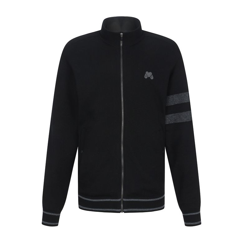 Stripe Zip-up Cardigan_Black (Men)