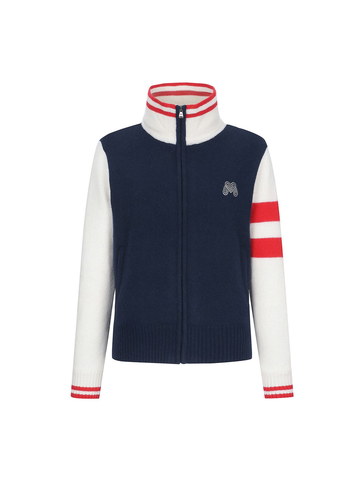 마틴골프(MARTINE GOLF) Lettering Zip-up Cardigan_Navy
