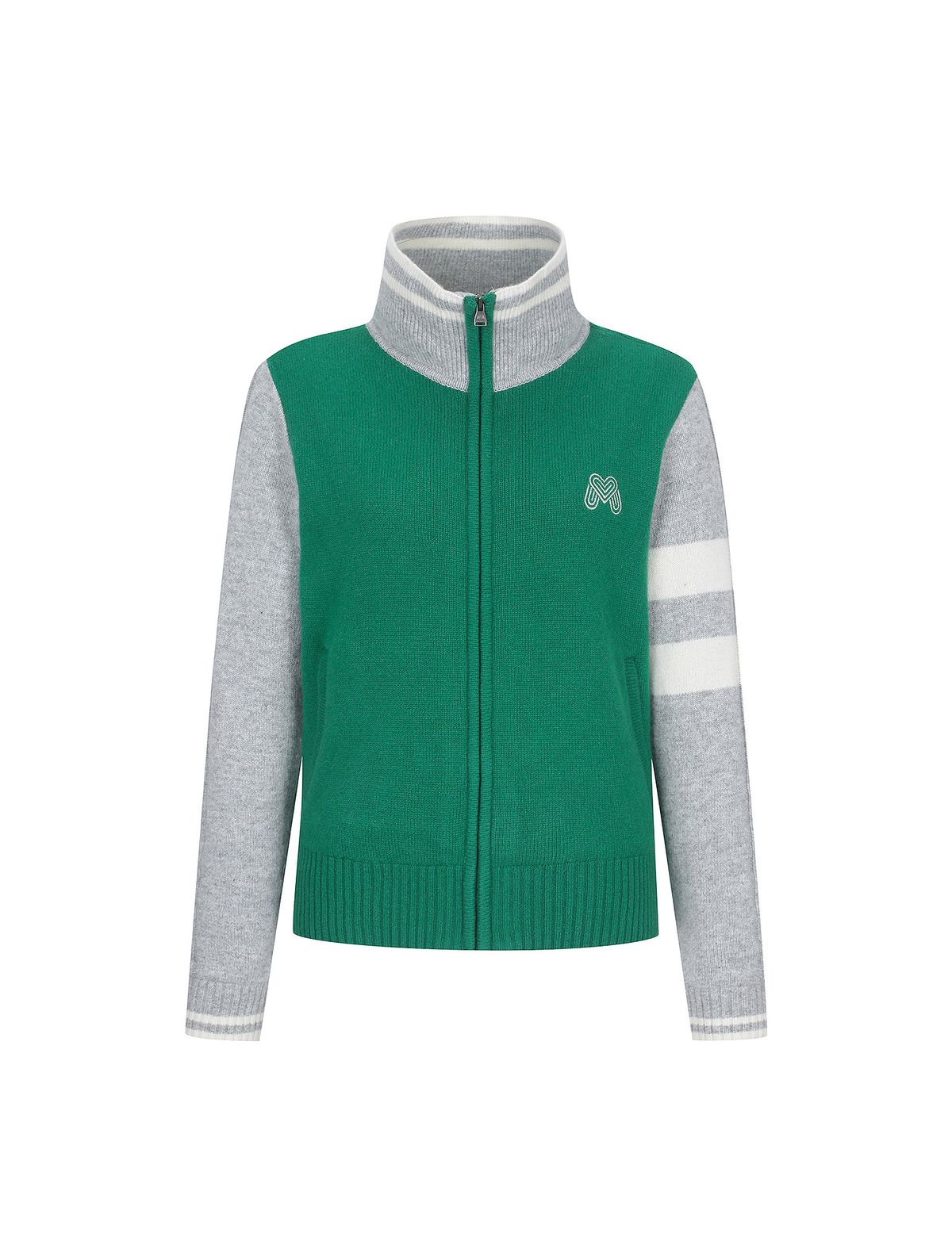 마틴골프(MARTINE GOLF) Lettering Zip-up Cardigan_Green
