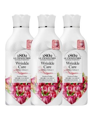 링클케어 섬유유연제 본품 1L x 3개 (튤립)