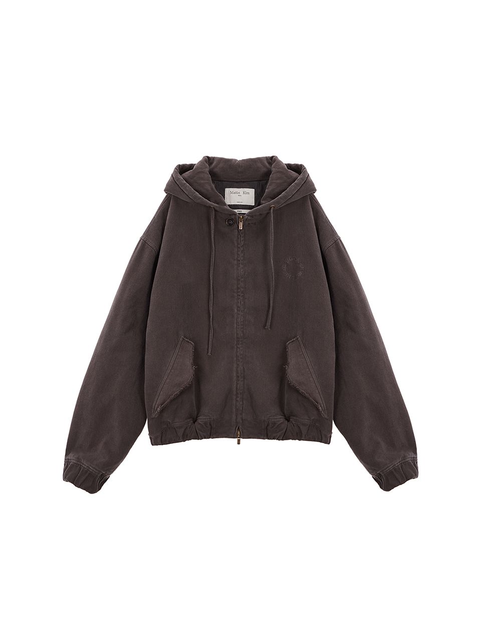 MUSINSA公式 | MATIN KIM CATION WASHED HOODY ZIP UP JUMPER IN CHARCOAL