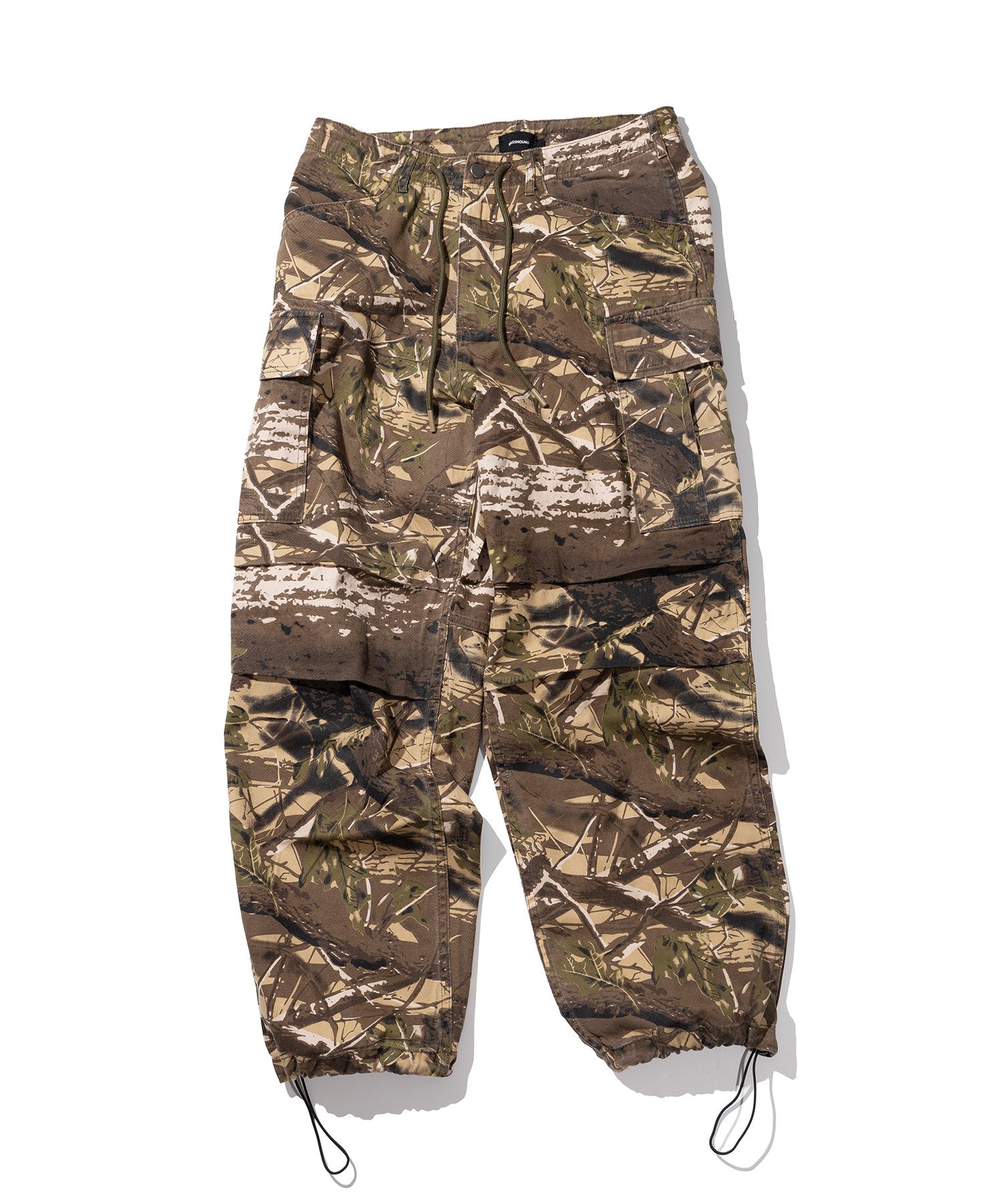 MUSINSA MASSNOUN M51 TREE CAMO STRING CARGO PANTS MFHCP004-KK