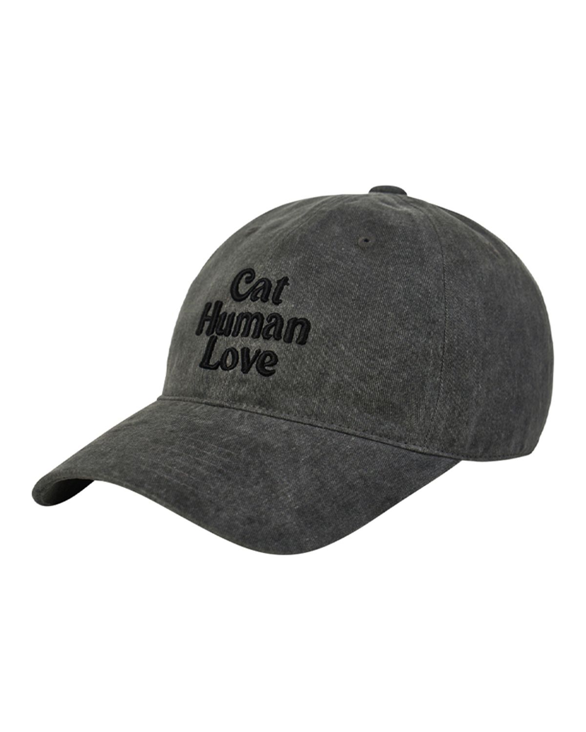 휴먼앤캣(HUMAN N CAT) 캣휴먼러브 피그먼트 볼캡 [차콜]