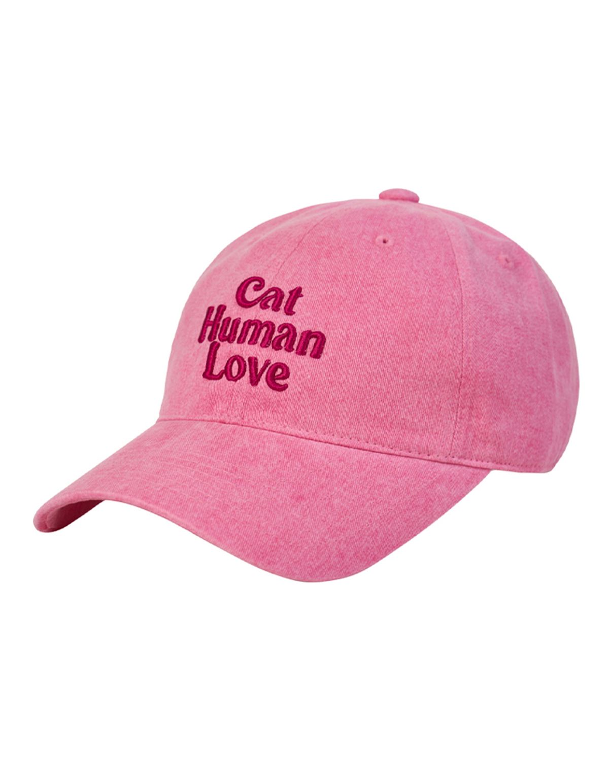휴먼앤캣(HUMAN N CAT) 캣휴먼러브 피그먼트 볼캡 [핑크]