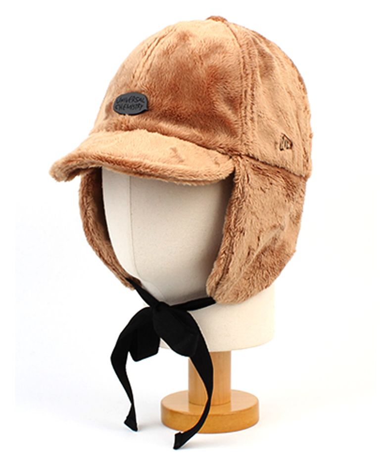 Bubble Muji Beige Fur Earflap Cap 귀달이모자