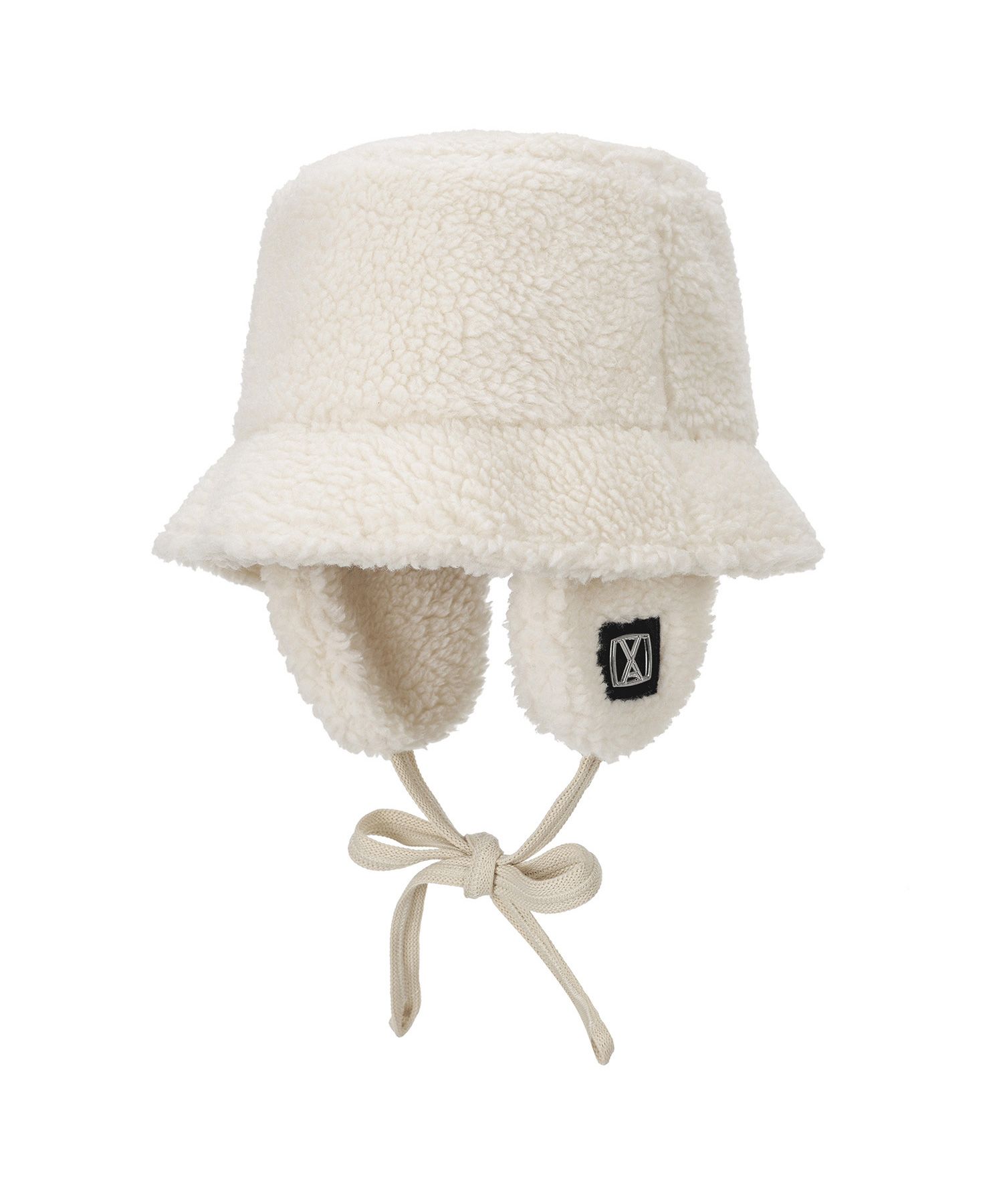 MUSINSA | VARZAR VA Square Studded Fleece Bucket Hat Cream