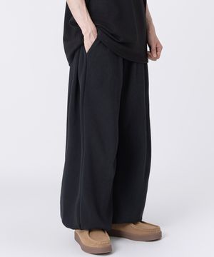 사이드 턱 와이드 벌룬 조거 스웻 팬츠 5colors 블랙