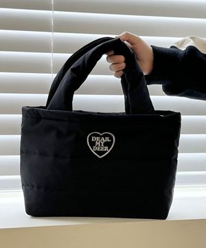 방수) Padding tote bag_black