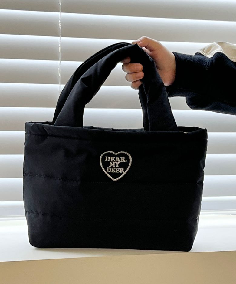 방수) Padding tote bag_black