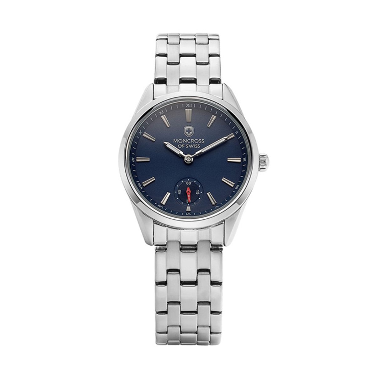 몽크로스(MONCROSS) 33mm 스몰세컨드 여성 메탈 손목 시계 MS3810F-BL