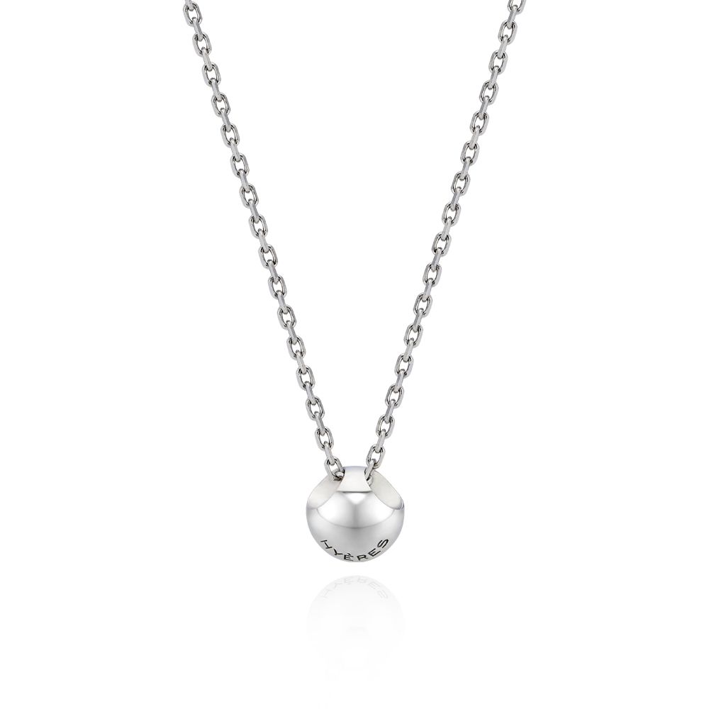 【HYERES LOR】25SS★ Champagne Moon Silver Hobo Necklace Silver Moon Necklace | Moon Shape | 925 Sterling Silver