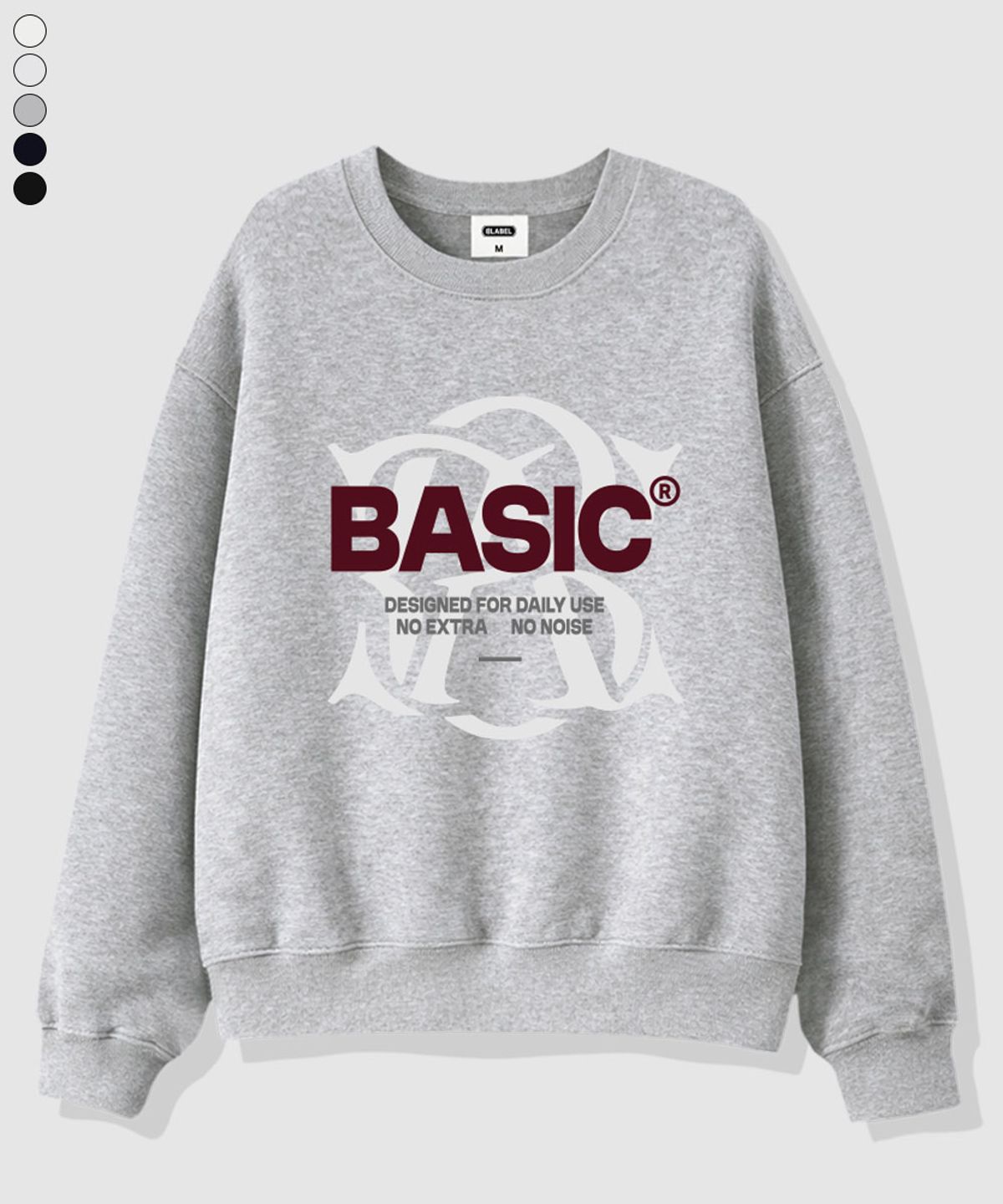베이직라벨(BASIC LABEL) Base Label Oversized Sweatshirt 5 Color [BLBM_1002]
