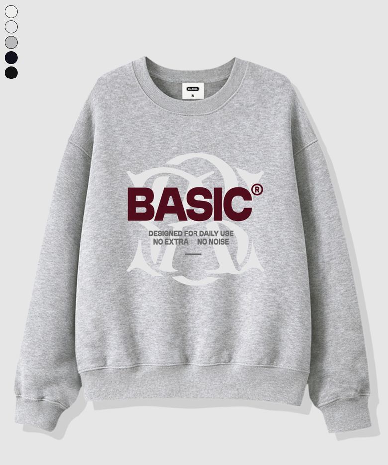 Base Label Oversized Sweatshirt 5 Color [BLBM_1002]