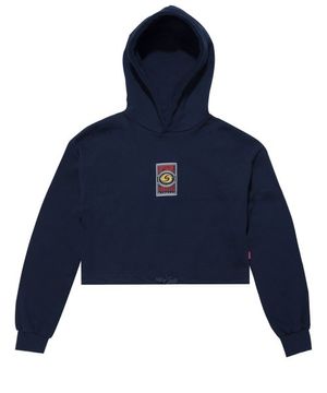 (W) ABRAXAS CROP HOODIE - NAVY