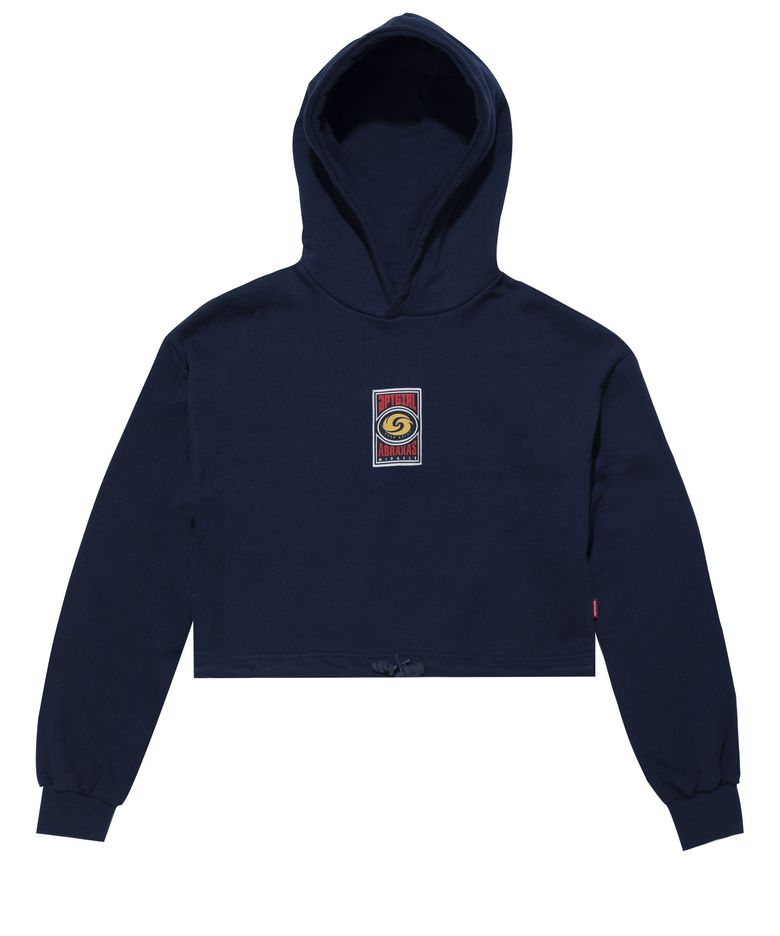 (W) ABRAXAS CROP HOODIE - NAVY