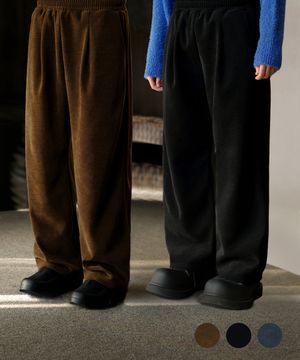 소프트 헤비 코듀로이 원턱 밴딩 팬츠[3COLORS]