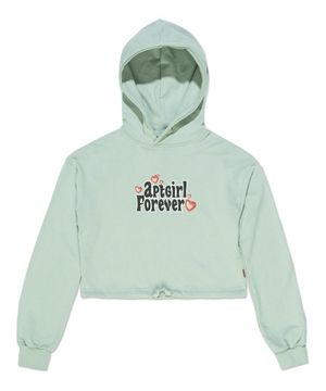 (W) LOVY CROP HOODIE - LIGHTMINT