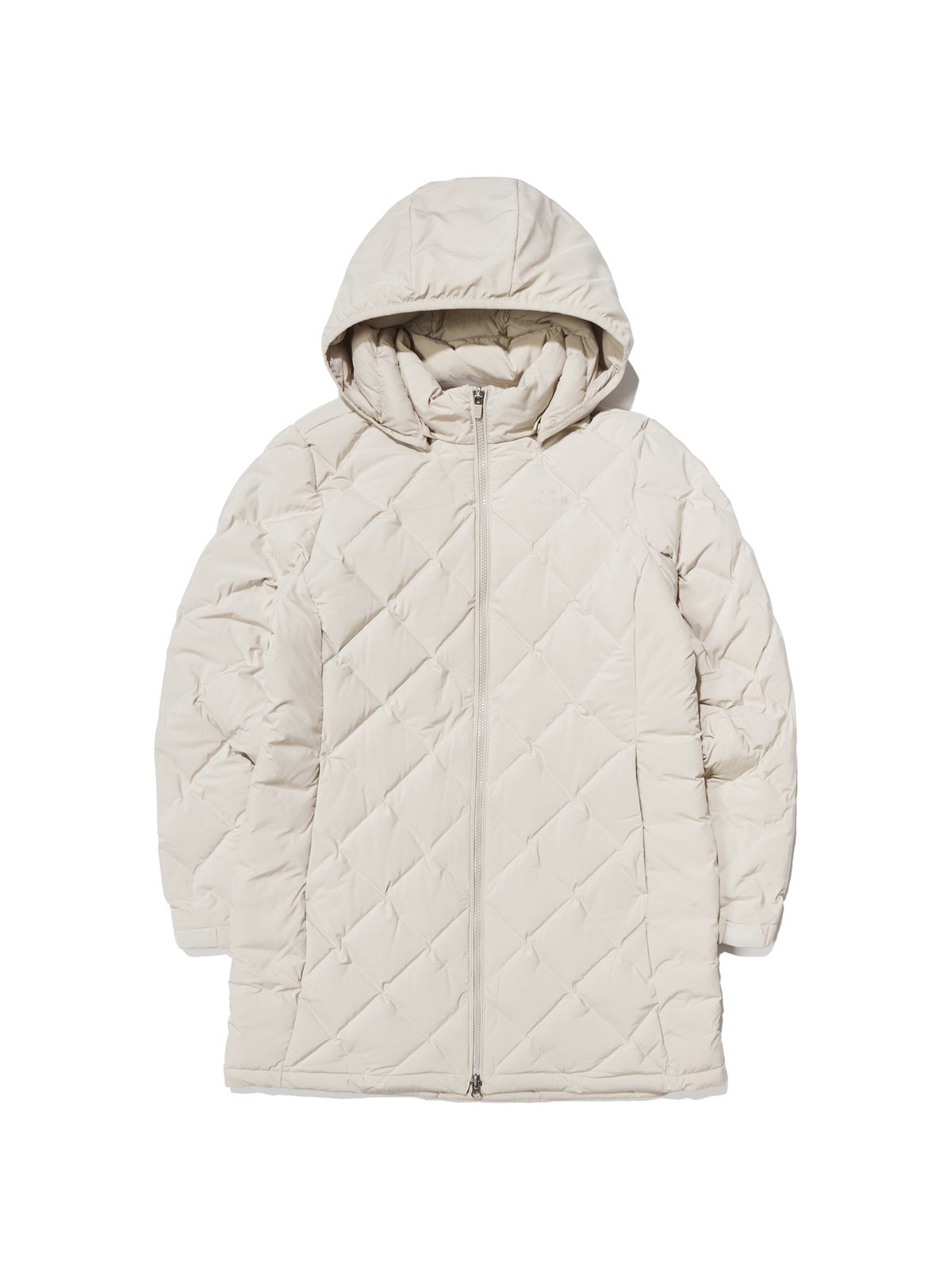 아이더(EIDER) POP 튜브 여성 하이브리드 긴기장 다운 자켓_Light Beige
